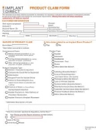 Implant Direct - Product Complaint Form