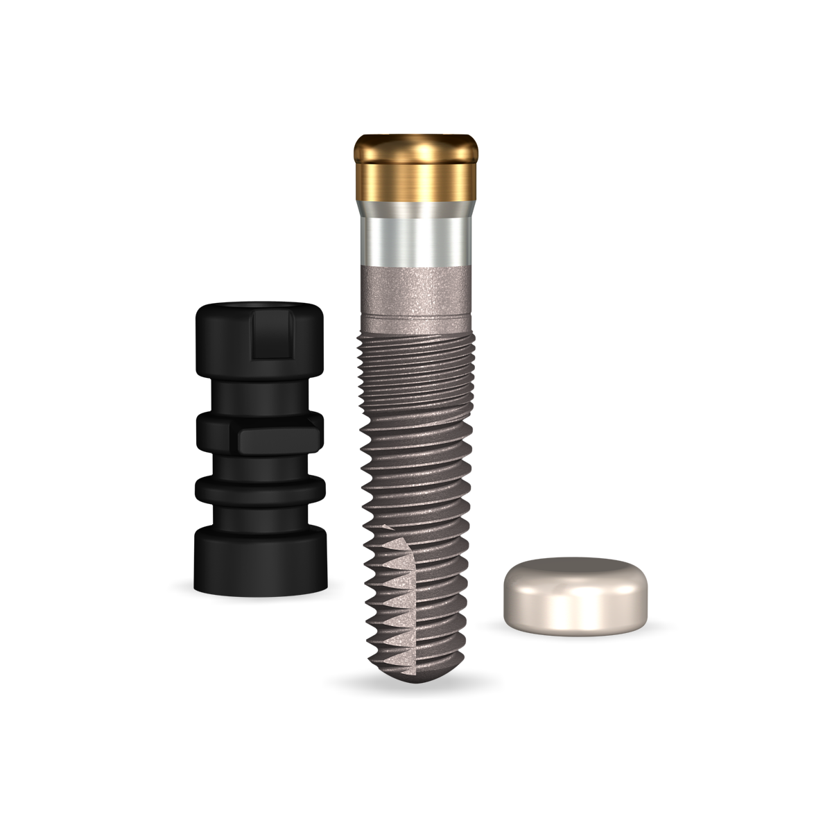 GoDirect 3.7mmDx11.5mmL, 3.0mm Collar Height SBM 4.0mmD Platform Dental Implant System - 1/Pack