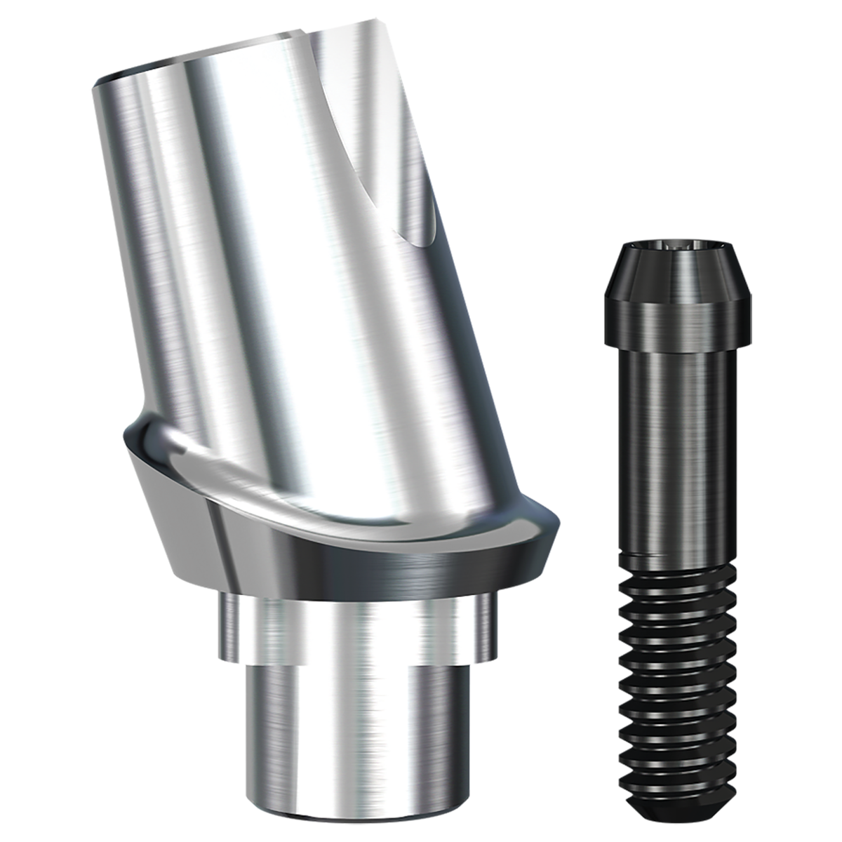 RePlant 15° Angled Contoured Titanium Abutment (6.0mmD Platformx1mmL Collar Height) - 1/Box