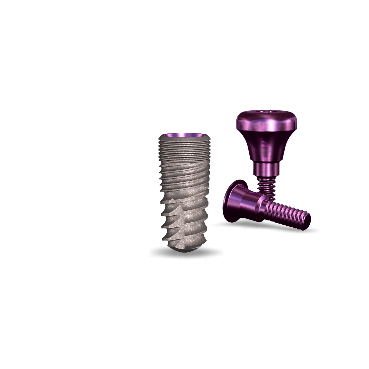 simplyInterActive 3.7mmDx8mmL SBM: 3.0mmD Platform Dental Implant System - 1/Pack