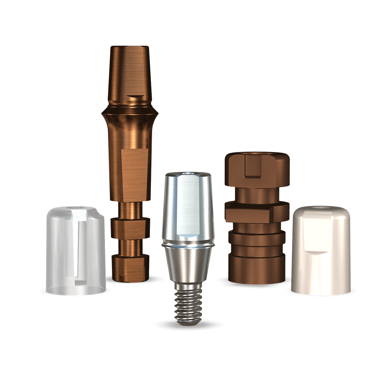 Swish Straight Snappy Type Titanium Abutment 1-piece (4.8mmD Platformx0mmL Collar Height) - 1/Box