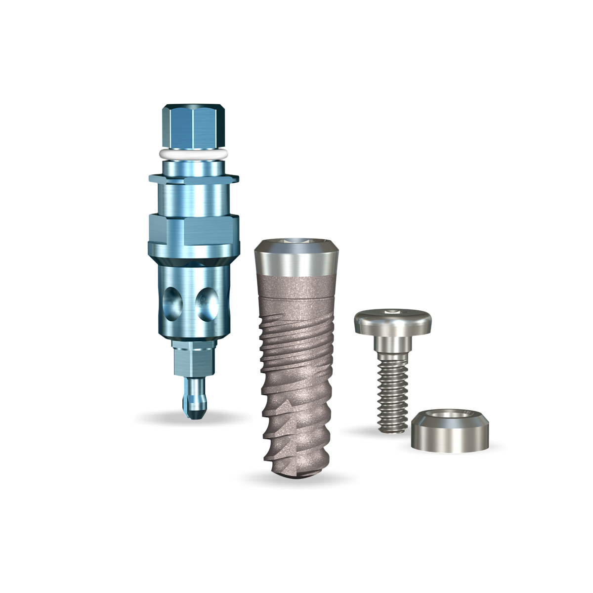 SwishPlus Implant 3.3mmDx8mmL SBM: 3.7mmD Platform Implant Dental System - 1/Pack