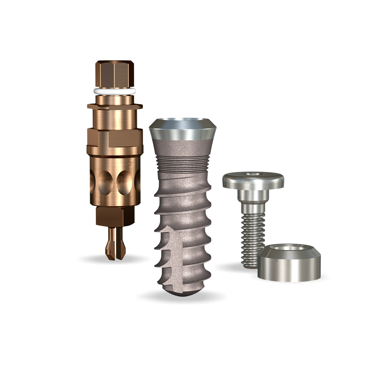 SwishPlus Implant 4.1mmDx10mmL SBM: 4.8mmD Platform Implant Dental System - 1/Pack