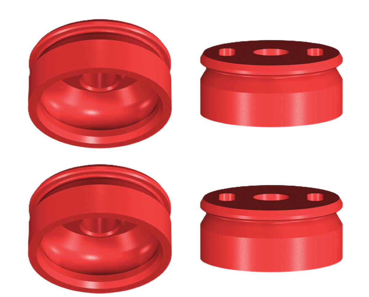 LOCATOR Extended Range Replacement Male, Extra Light Retention (1.0 lb), Red (4 Pcs.)