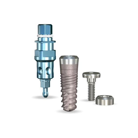 SwishPlus Implant 3.3mmDx8mmL SBM: 3.7mmD Platform Implant Dental System - 1/Pack