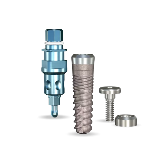 SwishPlus Implant 3.3mmDx10mmL SBM: 3.7mmD Platform Implant Dental System - 1/Pack