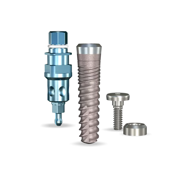 SwishPlus Implant 3.3mmDx12mmL SBM: 3.7mmD Platform Implant Dental System - 1/Pack