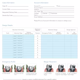 Custom Abutment order form-US